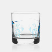 Blue Marlin Jumping out of Ocean Whiskyglas (Rechts)