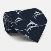 Blue Marlin Pattern Krawatte (Gerollt)