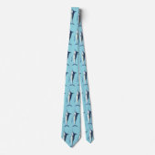 Blue Marlin pattern Tie Krawatte (Vorderseite)
