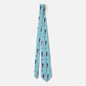 Blue Marlin pattern Tie Krawatte (Rückseite)