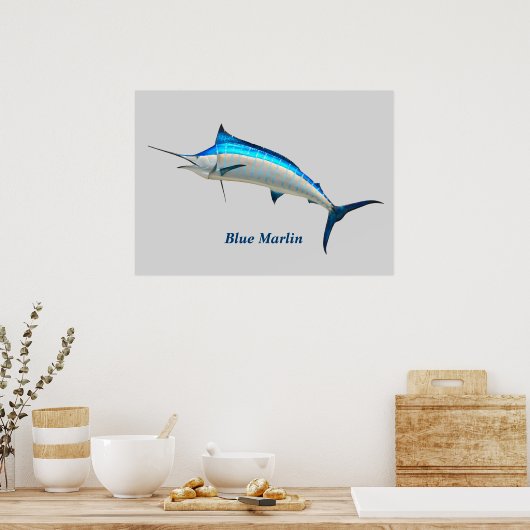 Blue Marlin Poster (Küche)