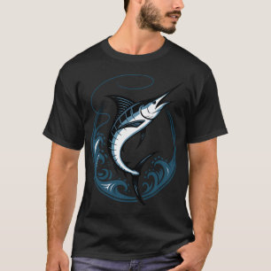 Blue Marlin Power – Blue Marlin springt zwischen T-Shirt