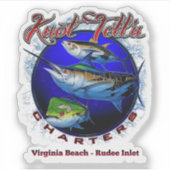 Blue Marlin Rip Art Logo Sticker (Vorderseite)