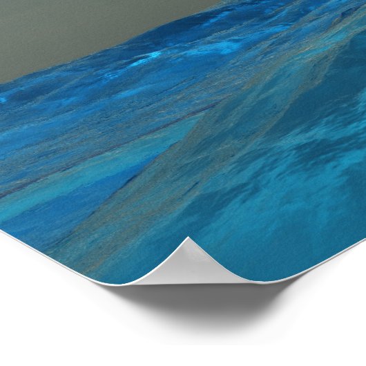 Blue Marlin Splash Print Poster (Ecke)