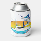 Blue Marlin und Boat Sunset Dosenkühler (Kanne Rückseite)