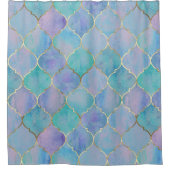 Blue marokkanische Duschvorhang (Vorderseite)