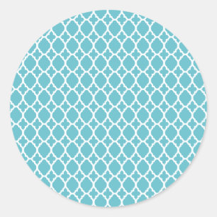 Blue marokkanische Flickr Runder Aufkleber