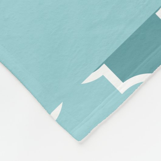 Blue marokkanische Trellis, Quatrefolie, Ihr Name Fleecedecke (Ecke)