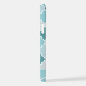 Blue marokkanische Trellis, Quatrefolie, Ihr Name iPhone Hülle (Rechte Seite)