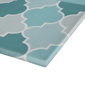 Blue marokkanische Trellis, Quatrefolie, Ihr Name Schneidebrett (Ecke)