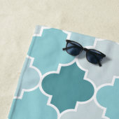 Blue marokkanische Trellis, Quatrefolie, Ihr Name Strandtuch (Beispiel)