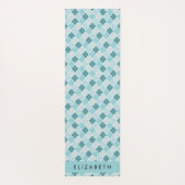 Blue marokkanische Trellis, Quatrefolie, Ihr Name Yogamatte (Rückseite)