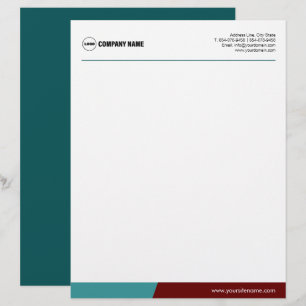 Blue Maroon Custom Template Letterhead Briefbogen