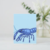 Blue Marron Sketch Postkarte (Stehend Vorderseite)