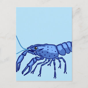 Blue Marron Sketch Postkarte