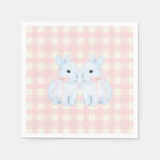 Blue Marshmallow Bunny Rabbits Easter Serviette