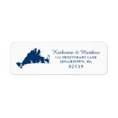 Blue Marthas Vineyard Map Wedding (Vorne)