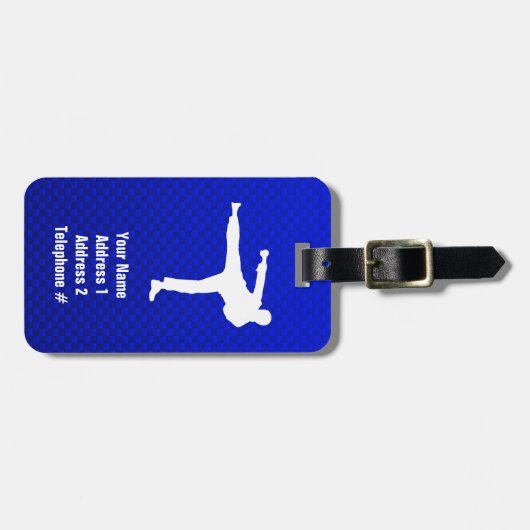 Blue Martial Arts Gepäckanhänger (Vorderseite horizontal)