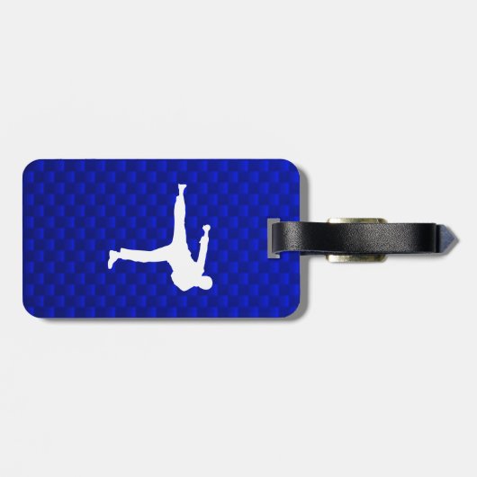 Blue Martial Arts Gepäckanhänger (Rückseite horizontal)