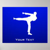 Blue Martial Arts Poster (Vorne)