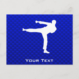 Blue Martial Arts Postkarte