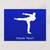 Blue Martial Arts Postkarte (Vorderseite)