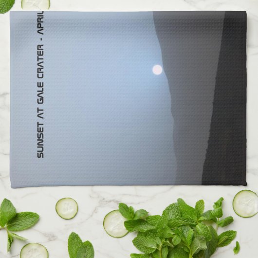 Blue Martian Sunset Küchentuch (Gefaltet)