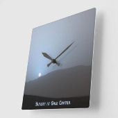 Blue Martian Sunset Quadratische Wanduhr (Winkel)