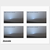 Blue Martian Sunset Rechteckiger Aufkleber (Blatt)