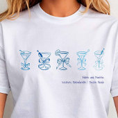 Blue Martini Bachelorette Beach Cover Up oder Slee T-Shirt