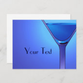 Blue Martini Cocktail individuelle Ankündigungen (Vorne/Hinten)