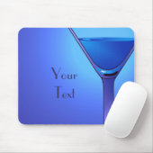 Blue Martini Cocktail Mousepad (Mit Mouse)