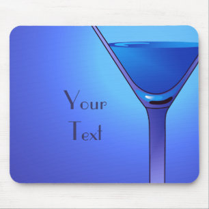 Blue Martini-Cocktail Mousepad