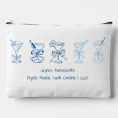 Blue Martini Junggeselinnen-Abschied Bridesmaid Ge Zubehörtasche (Vorderseite)