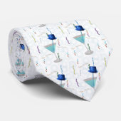 Blue Martini Neujahr Necktie Krawatte (Gerollt)