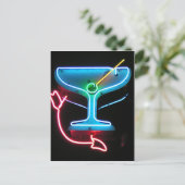 Blue Martini Postkarte (Stehend Vorderseite)