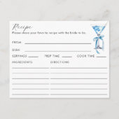 Blue Martini Rezept Brautparty Begleitkarte (Vorderseite)