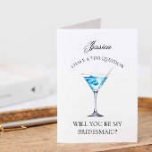 Blue Martini wird meine Bridesmaid-Karte sein Einladung
