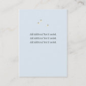 Blue Mason Jar & Fireflies Save the Date Visitenkarte (Rückseite)