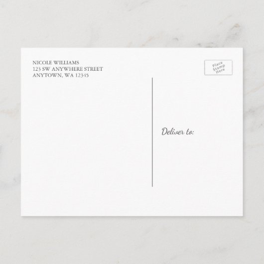 Blue Mason Jar Sunblumen Save the Date Ankündigungspostkarte (Rückseite)