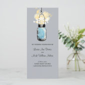 Blue Mason Jar und Wildblumen Programm (Stehend Vorderseite)