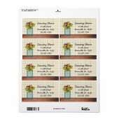 Blue Mason Jar Violas Label (Vorne)