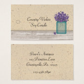 Blue Mason Jar Violets Hang Tag (Vorne & Hinten)