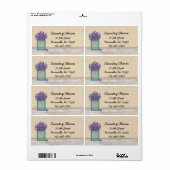 Blue Mason Jar Violets Label (Vorne)