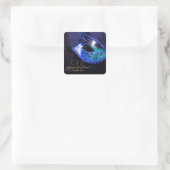 Blue Masquerade Elegante Monogram Sticker (Tasche)