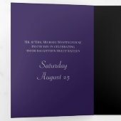 Blue Masquerade Sweet 16 Party Einladung (Innen Erste Seite)