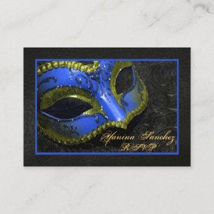 Blue Masquerade UAWG Business Cards Begleitkarte