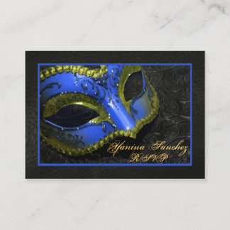 Blue Masquerade UAWG Business Cards Begleitkarte