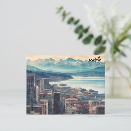 Blue Mass Mailing Seattle Postkarten (Stehend Vorderseite)