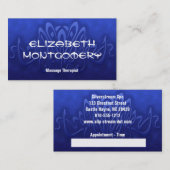 Blue Massage Therapy Wellness-Center Ernennung Vis Terminkarte (Vorne/Hinten)